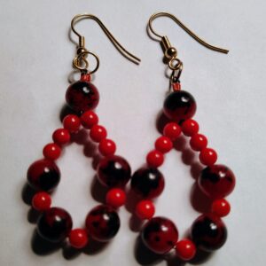Beet Red Hoop Earrings