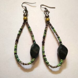 Green Chalcedony Earrings