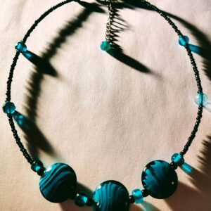 Blue Green Coin choker