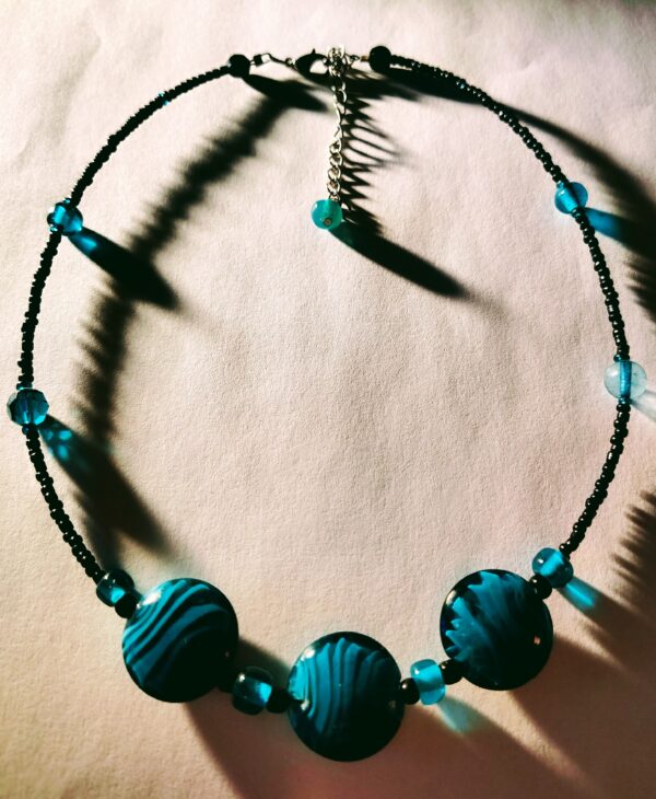 Blue Green Coin choker