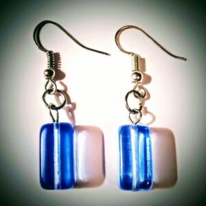 Blue Cube Earrings