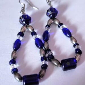 Blue Silver Earrings