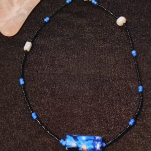 Blue Tube Necklace