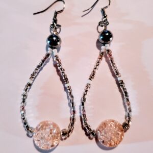 Clear Silver Earrings