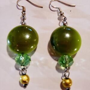 Green Coins Earrings