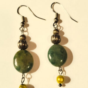 Green Chalcedony Earrings