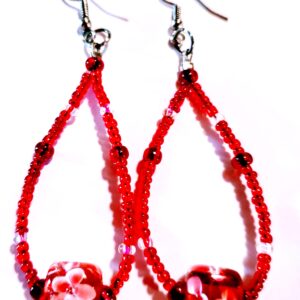 Red Lampworked Earrings