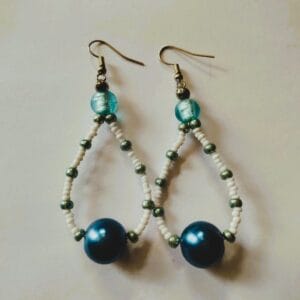 Metallic Blue Earrings