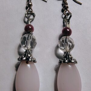 Pink Teardrop Earrings