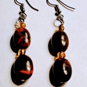 Red Tigereye Earrings