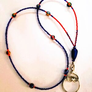 Metallic Blue Lanyard