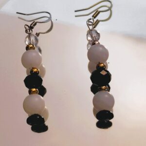 B&W Drop Earrings