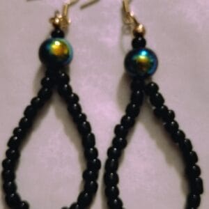 Metallic Black Earrings