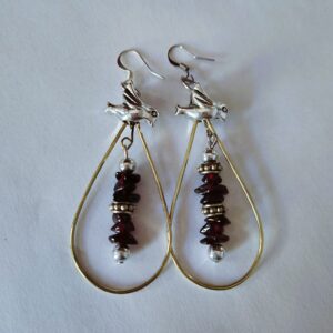 Garnet Chips Earrings