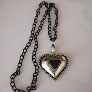 Black Onyx Heart Necklace